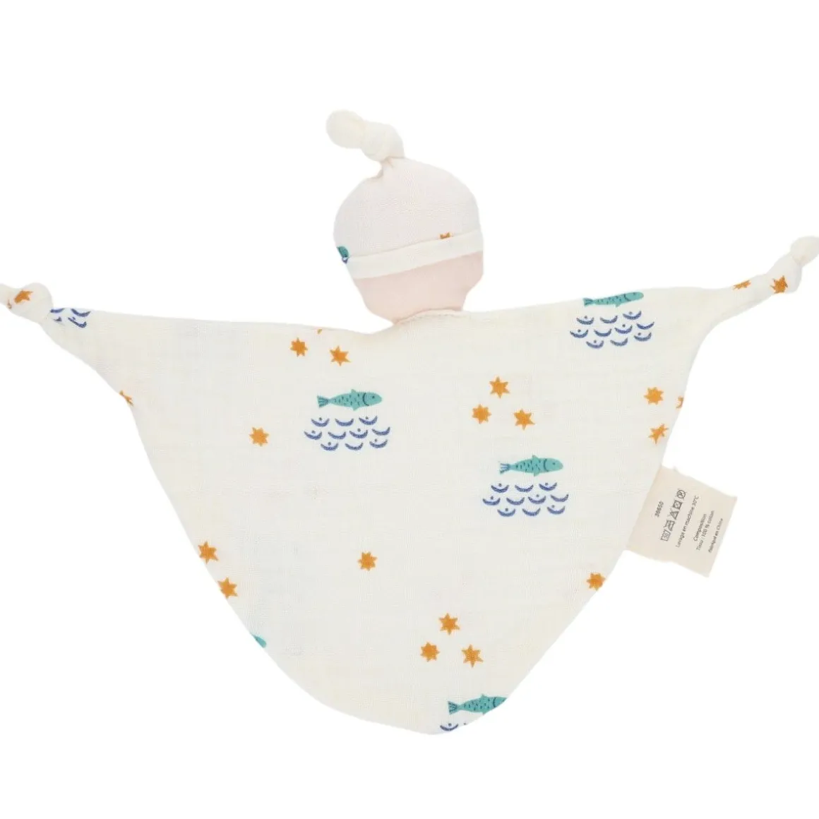 Doudou plat lutin bandeau écru - Ma bonne étoile