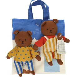 Duo petites poupées en tissu ours - Petit déj
