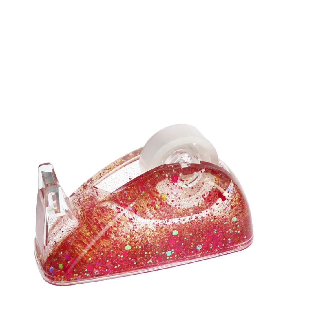 Dévidoir de ruban adhésif à paillettes roses