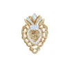 Ecusson coeur sequins dorés