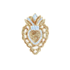 Ecusson coeur sequins dorés