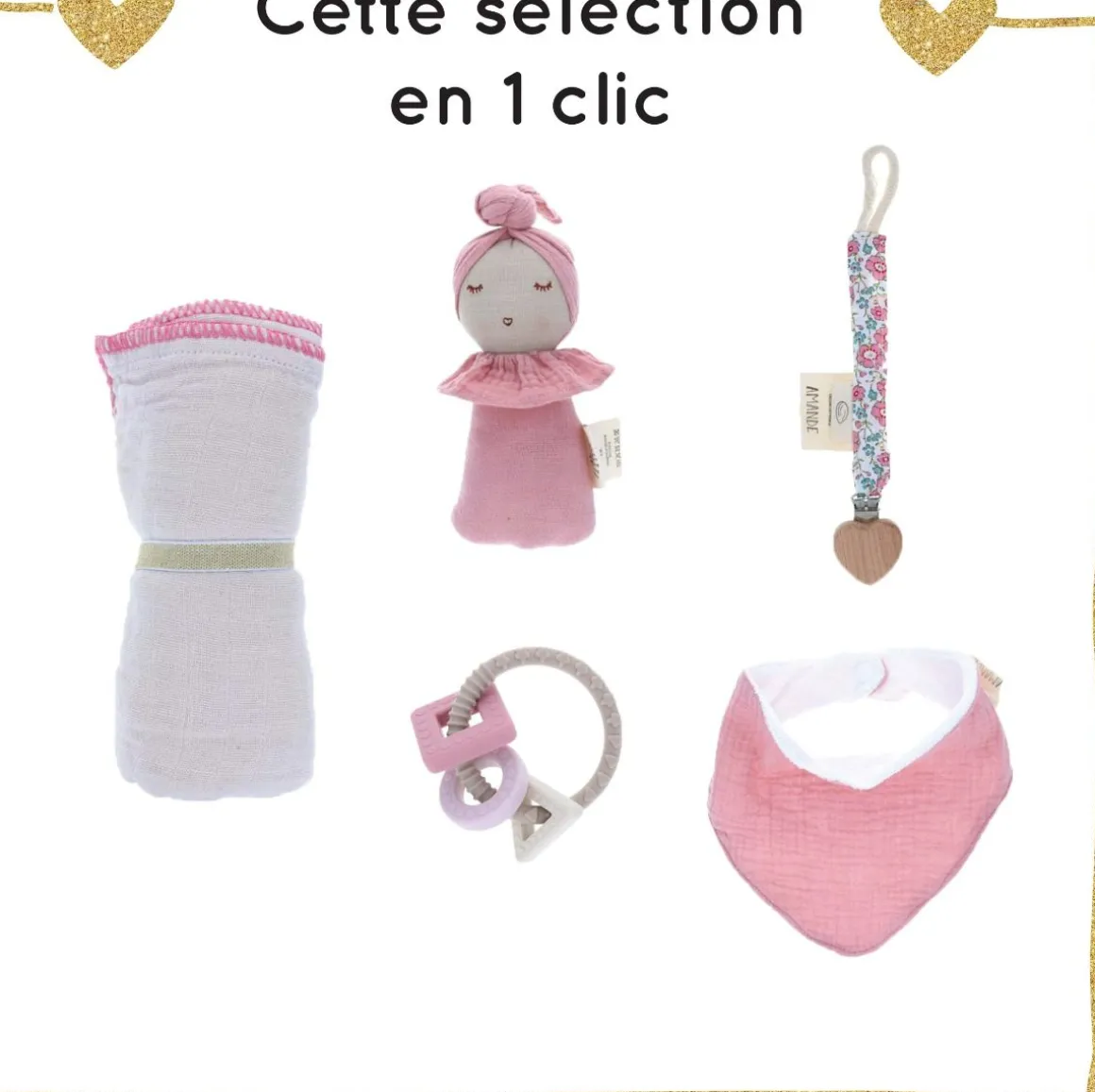 Ensemble de naissance rose