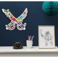 Epées gonflables en papier à colorier