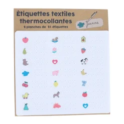 Etiquettes thermocollantes pour textiles enfant
