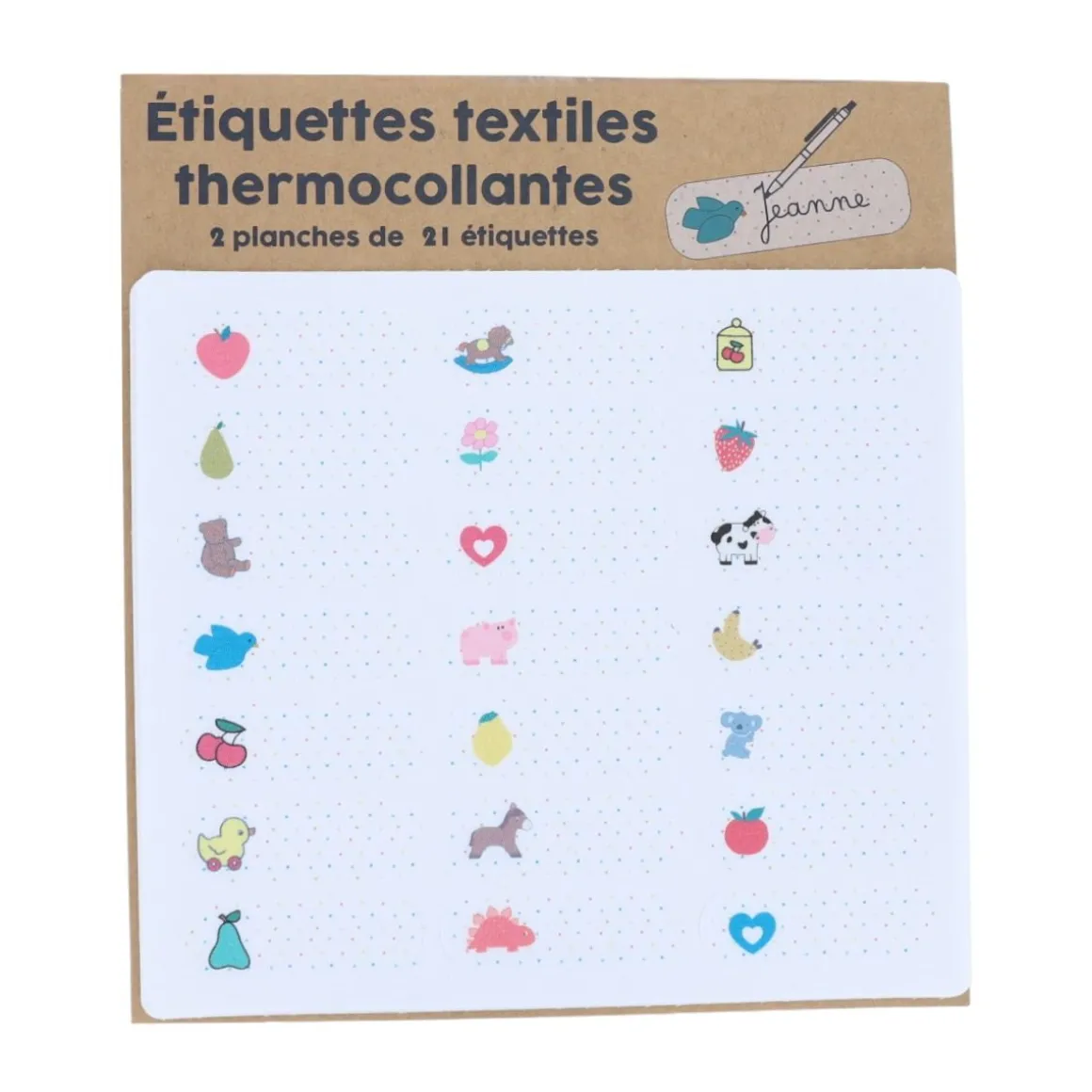Etiquettes thermocollantes pour textiles enfant