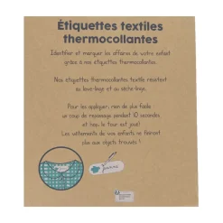 Etiquettes thermocollantes pour textiles enfant