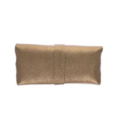 Etui à lunettes cuir irisé bronze