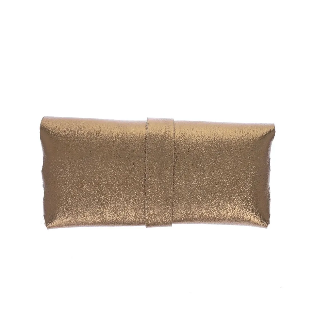 Etui à lunettes cuir irisé bronze