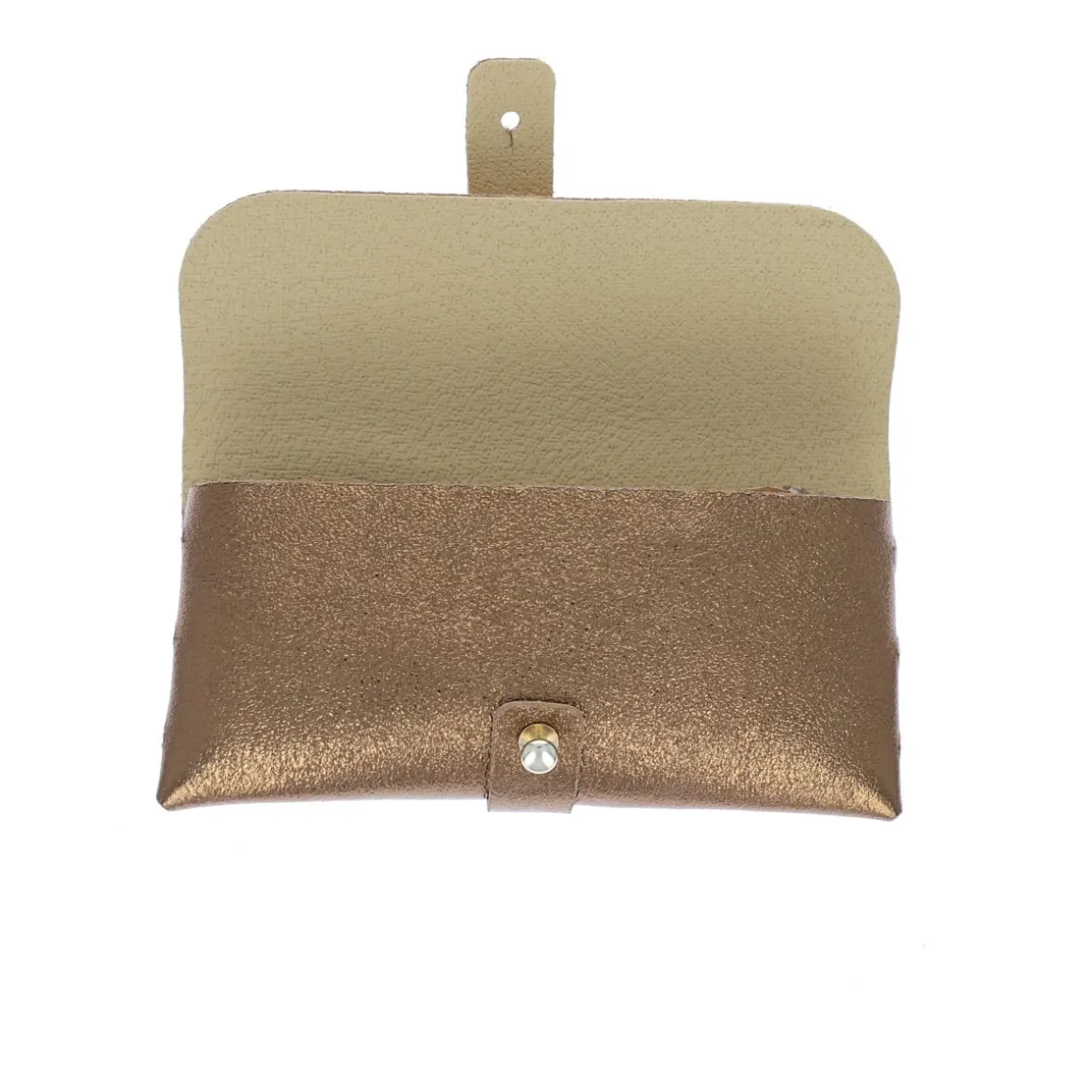 Etui à lunettes cuir irisé bronze