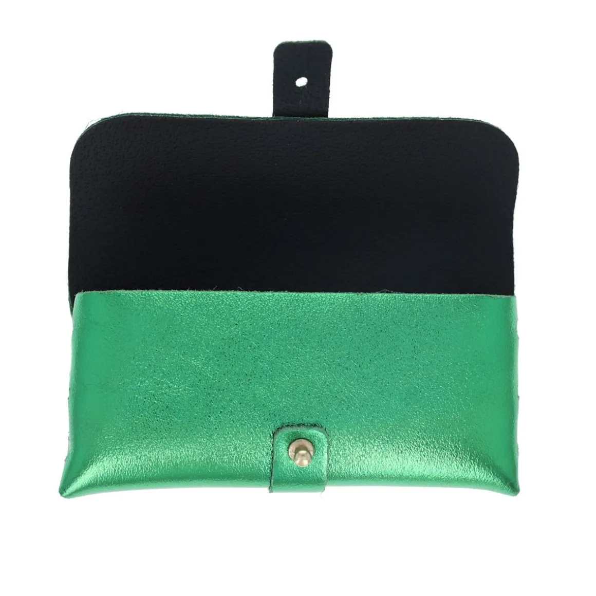 Etui à lunettes cuir vert émeraude