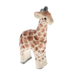 Figurine en bois bébé girafe