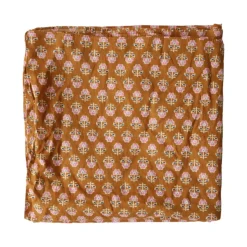 Foulard block print curry - Mariage Indien