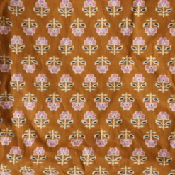 Foulard block print curry - Mariage Indien