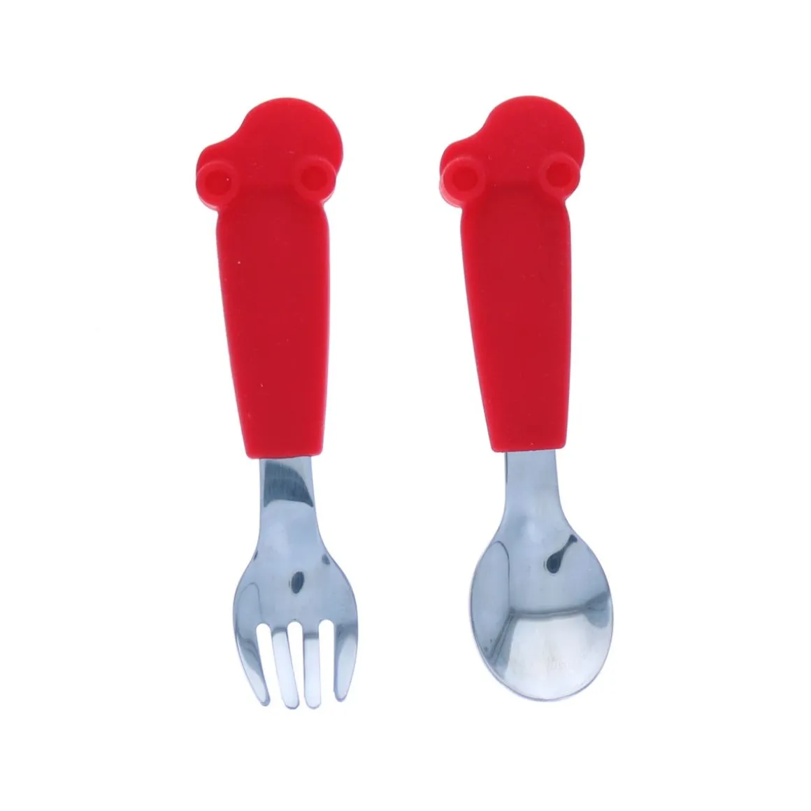 Fourchette avec manche voiture silicone rouge