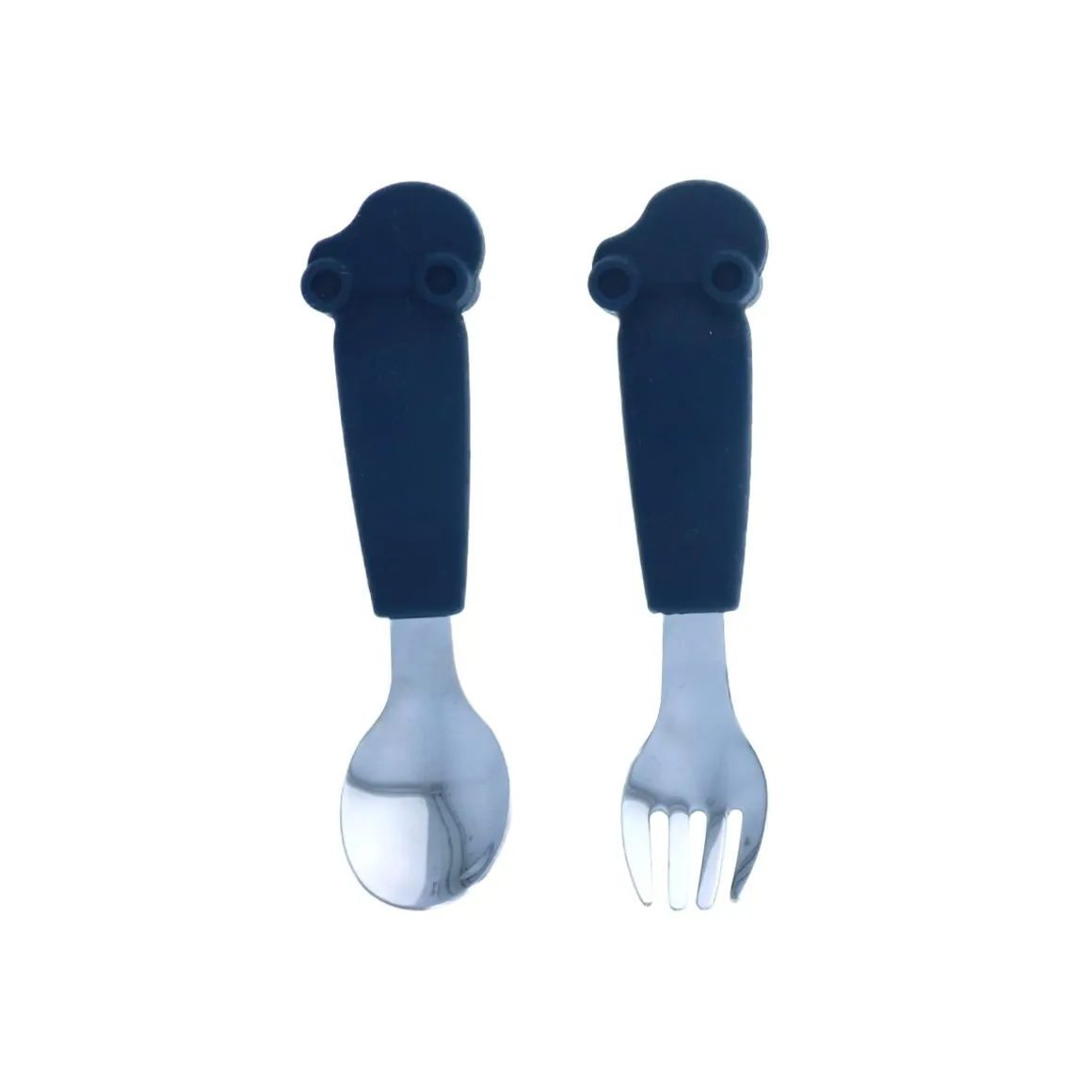 Fourchette avec manche voiture silicone bleu marine
