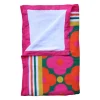 Fouta éponge à fleurs rose et orange - Copacabana party !