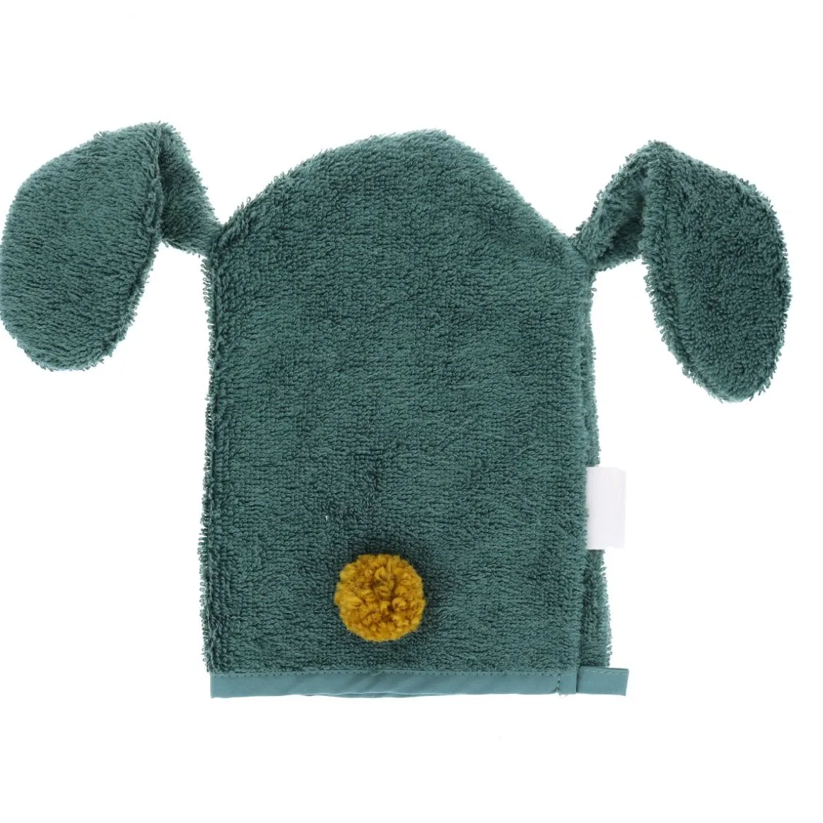 Gant de toilette lapin vert