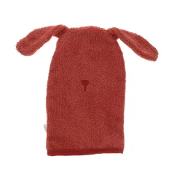 Gant de toilette éponge lapin Terracotta
