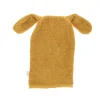 Gant de toilette éponge lapin jaune miel