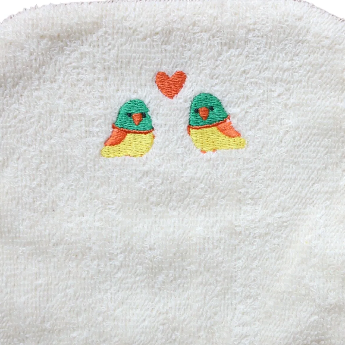 Gant de toilette éponge oiseaux - Les Inséparables
