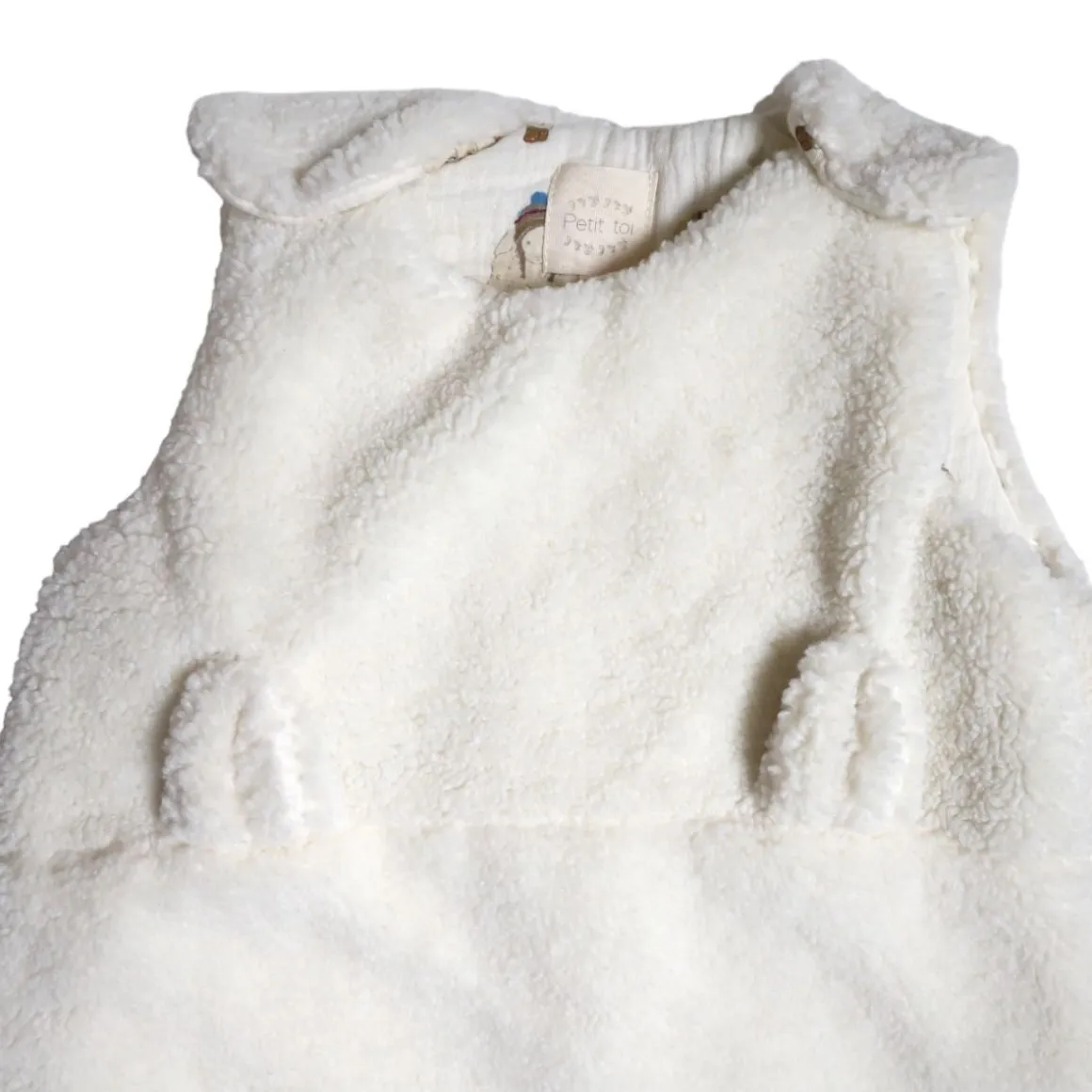 Gigoteuse en tissu sherpa blanc - Doux comme un agneau