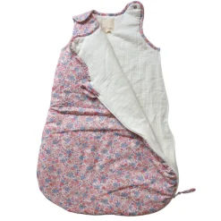 Gigoteuse fleurie bleu et rose