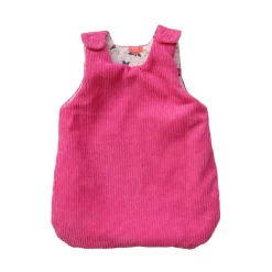 Gigoteuse pour poupée réversible velours - La vie en rose