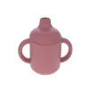 Gobelet en silicone à deux anses ours rose
