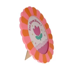 Grand cadre fleur rose et orange - Zou Bisou Bisou !