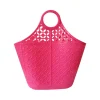 Grand panier shopping en plastique rose