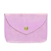 Grand porte-monnaie enveloppe cuir rose