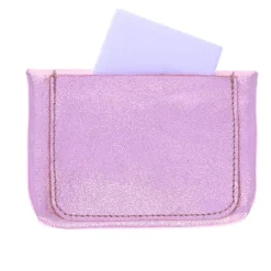 Grand porte-monnaie enveloppe cuir rose