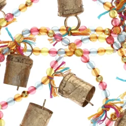 Guirlande cloches et perles colorées