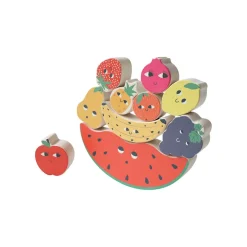 Jeu d'équilibre fruits en bois
