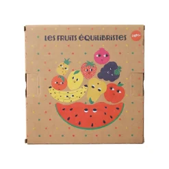 Jeu d'équilibre fruits en bois