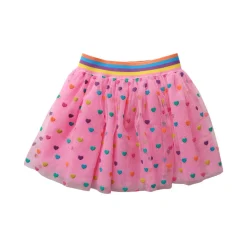 Jupe tutu rose cœurs multicolores