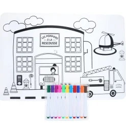 Kit coloriage en silicone pompiers