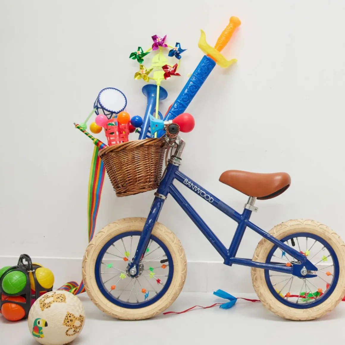 Klaxon vélo pouet bleu et rouge