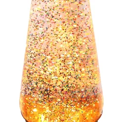 Lampe à lave dorée à paillettes