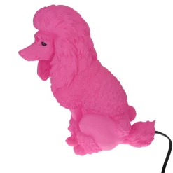 Lampe caniche rose