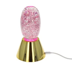 Lampe cœur rose à paillettes