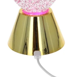 Lampe cœur rose à paillettes