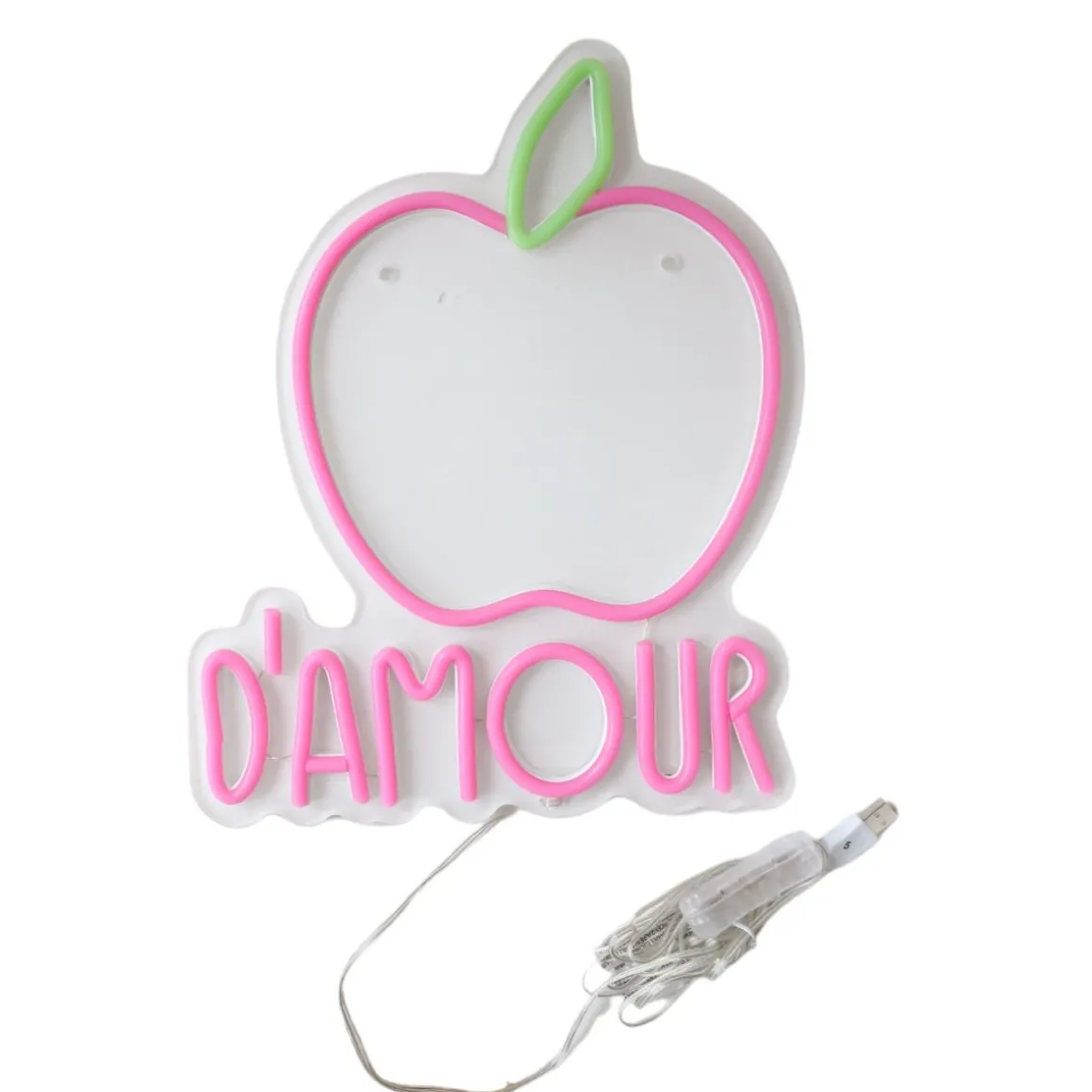Lampe néon LED Pomme d'amour