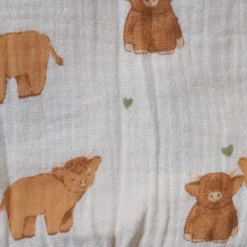 Lange vaches 70x70 cm - Bébé Highland