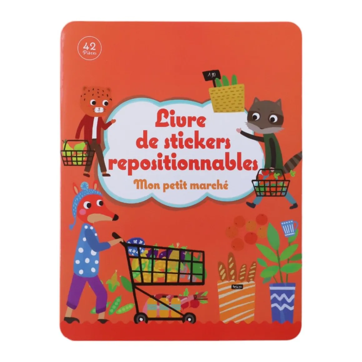 Livre stickers repositionnables Mon petit Marché