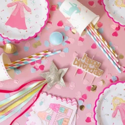 Lot de 8 assiettes en carton Princesse