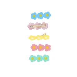 Lot de 5 barrettes 3 fleurs