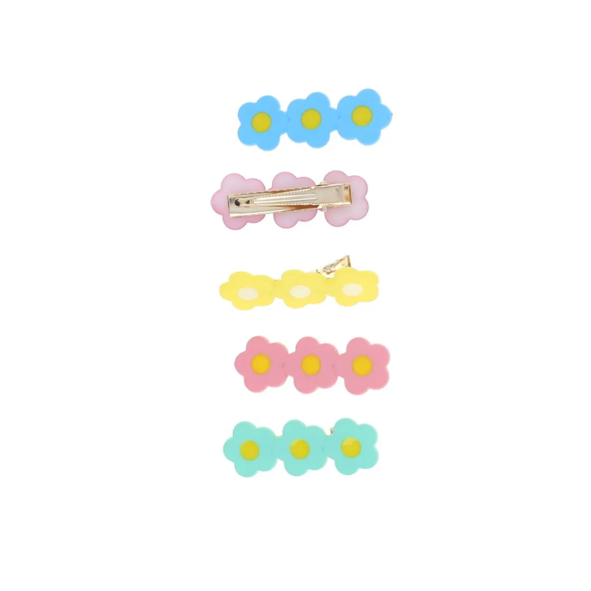 Lot de 5 barrettes 3 fleurs