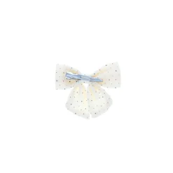 Lot de 2 barrettes à nœud crème à pois