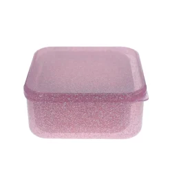 Lot de 3 boîtes à goûter paillettes roses